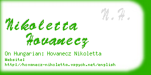 nikoletta hovanecz business card